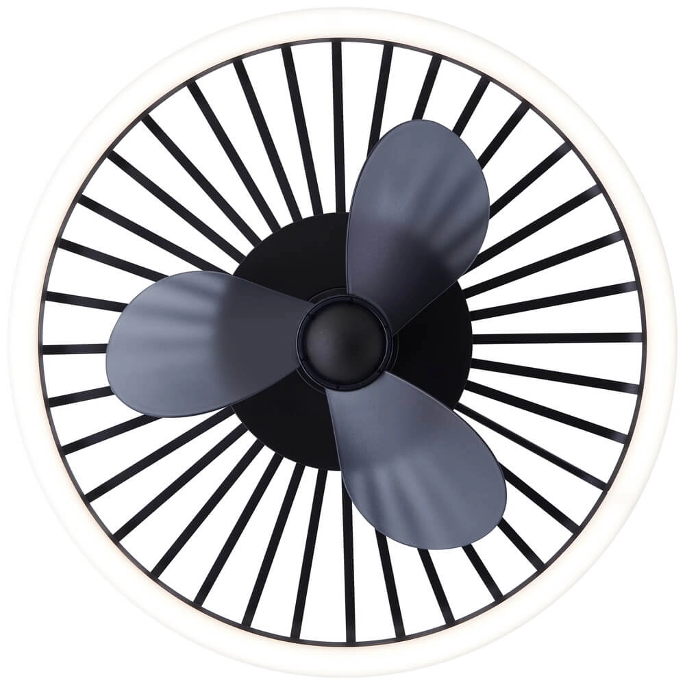 Drahtlampe Deckenventilator Capo schwarz Brilliant 4004353453410