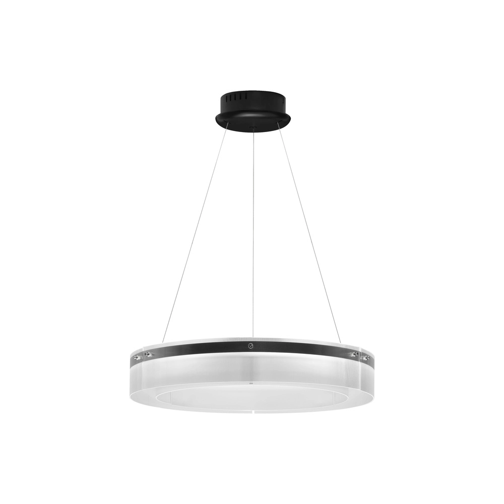 Design-Pendelleuchte Pauline schwarz mit Glas Ø 70cm Lyora 5212017445384