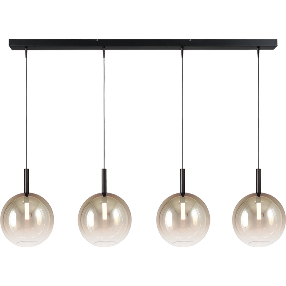 4L Pendellampe Ø24 cm Lido Ball mit goldverblasstem Glas Masterlight 8718121324906