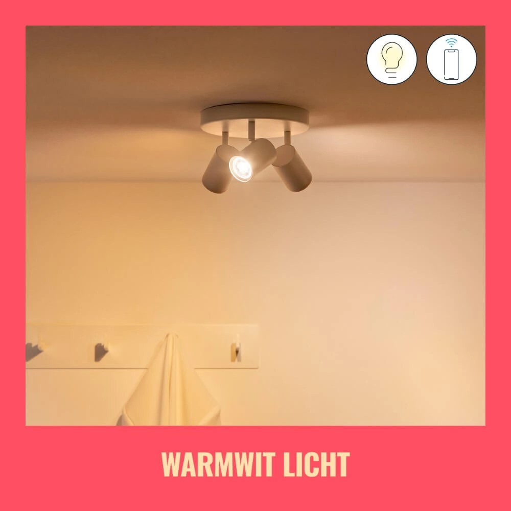 3-flammiger Aufbaustrahler Imageo smart - weiß WiZ 8719514554511