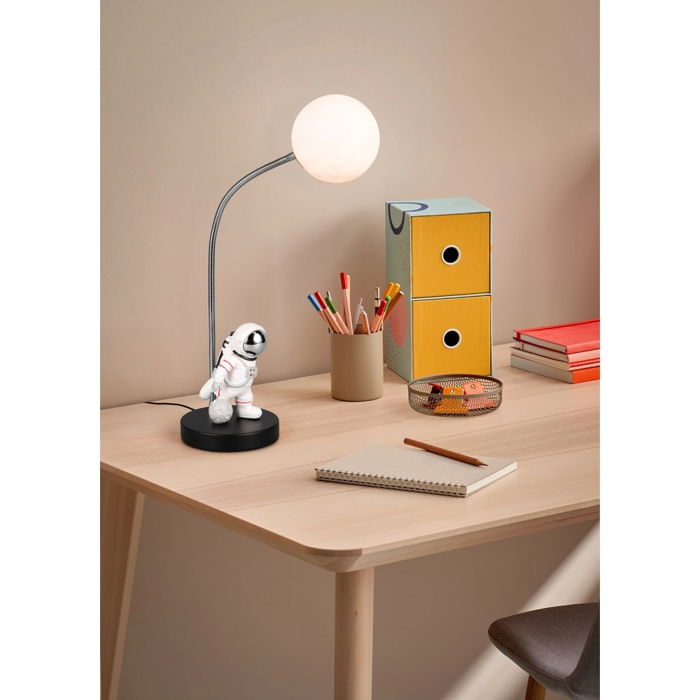Tischlampe Arm Schwarz-Weiß Trio 4017807671520
