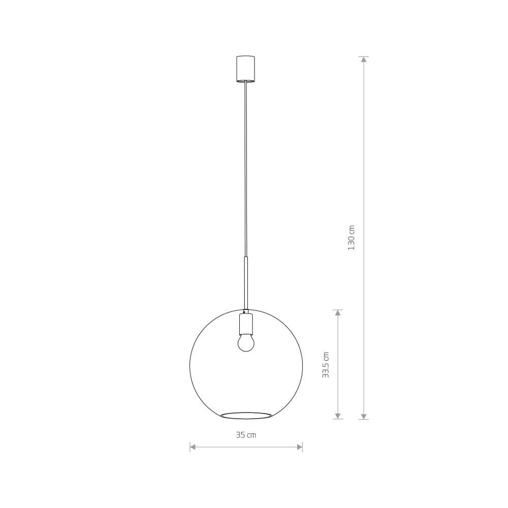 Glaskugellampe Sphere Ø 35cm Lyora 5903139784696