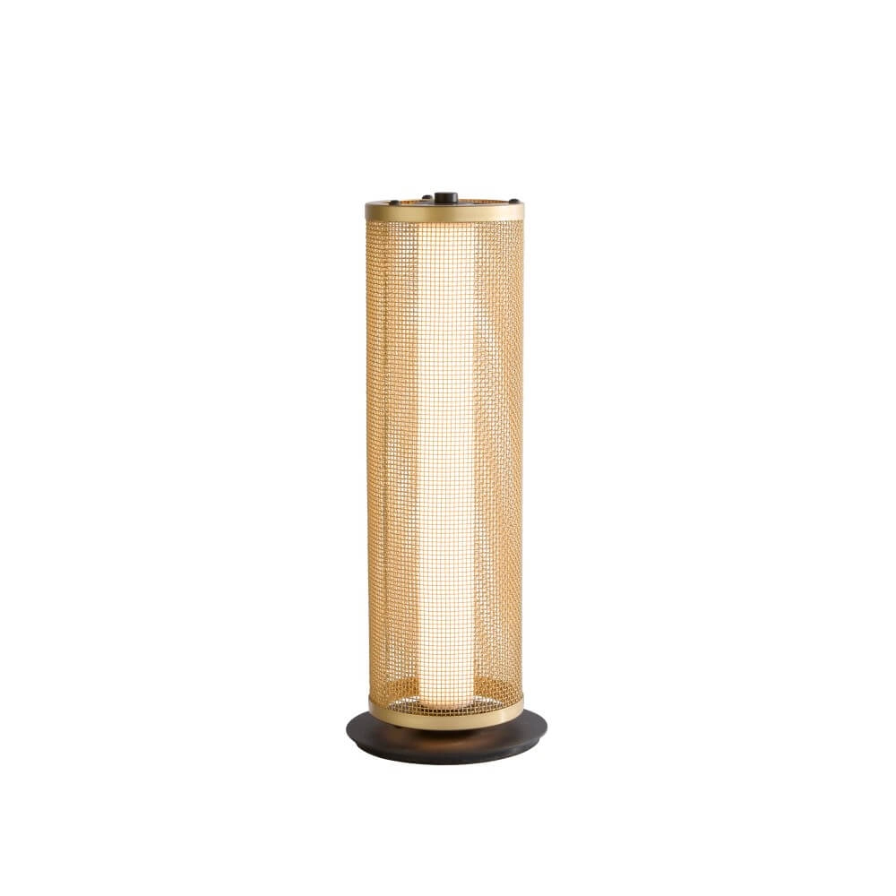 Tischlampe Thread Schwarz mit goldenem Mesh