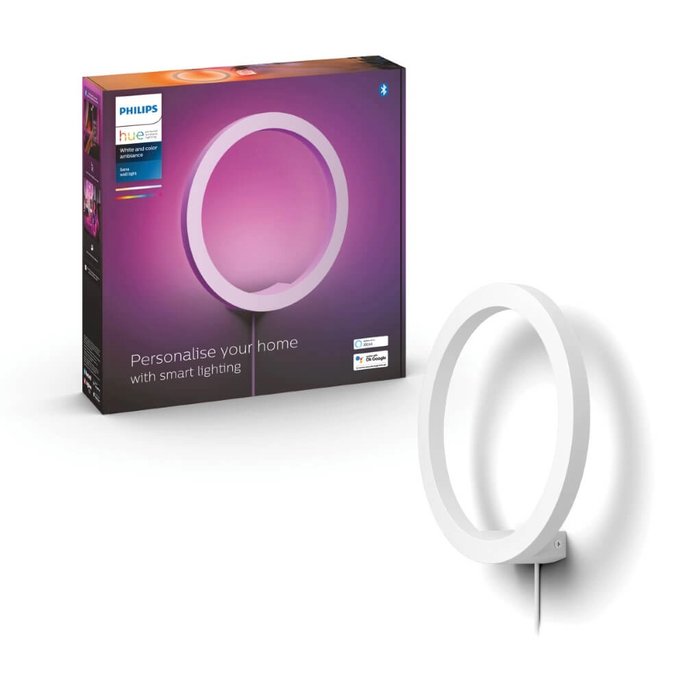 Wandleuchte Circle Hue Sana - White and Color Weiß Philips 8719514343405