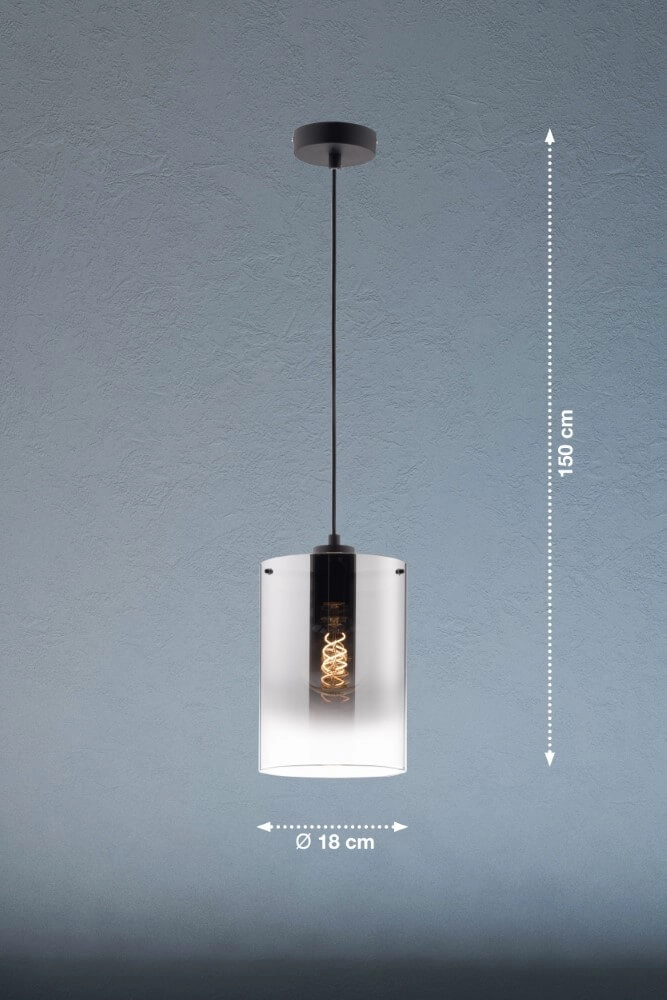 Hängelampe Samu Rauchglas Fischer & Honsel 4003694608954