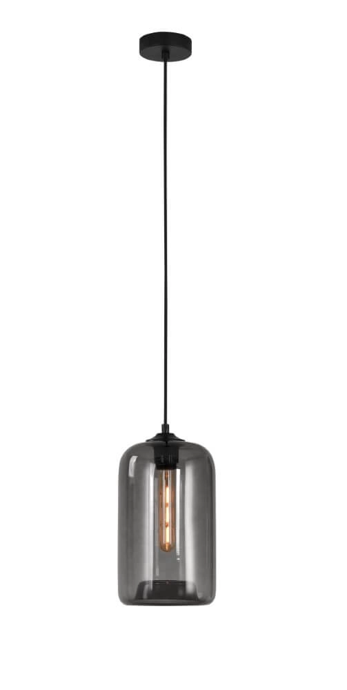1-flammige Hängelampe Botany Rauchglas