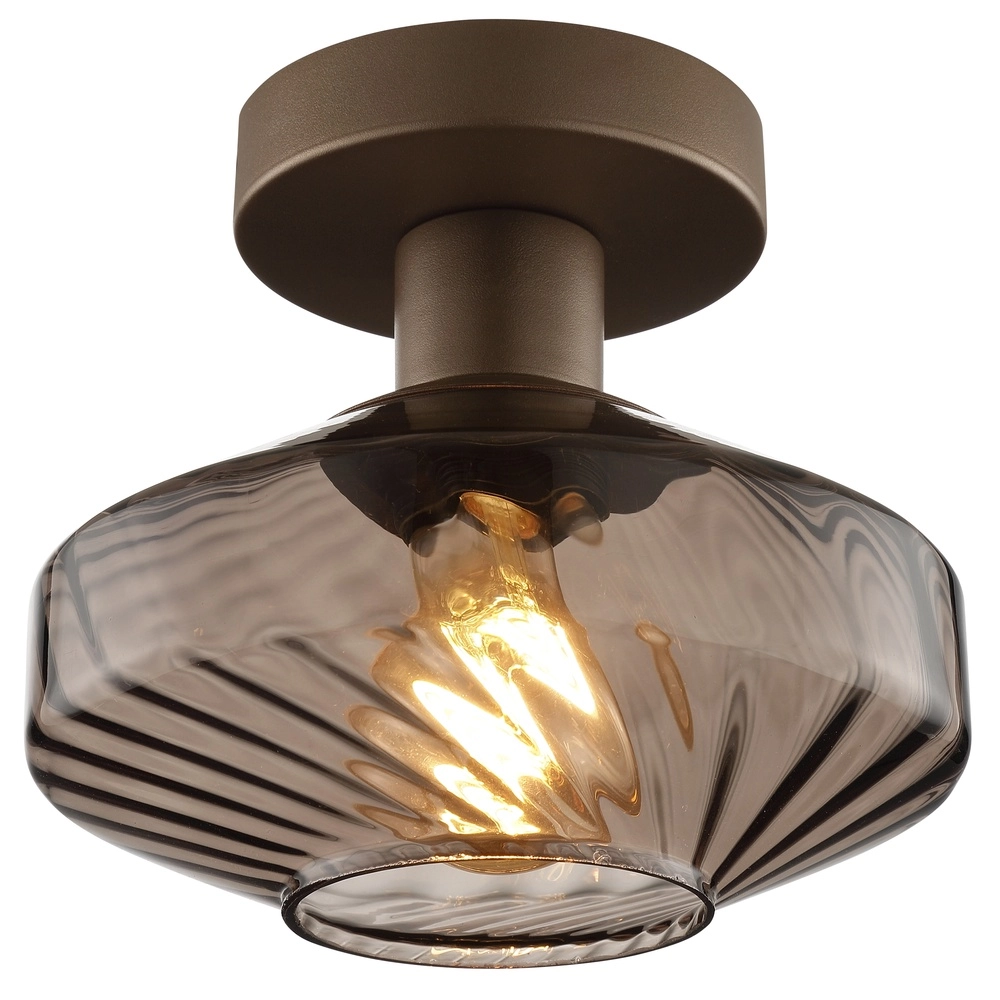 Einzigartige Deckenlampe Lyn Kaffeebraun Ø 28 cm