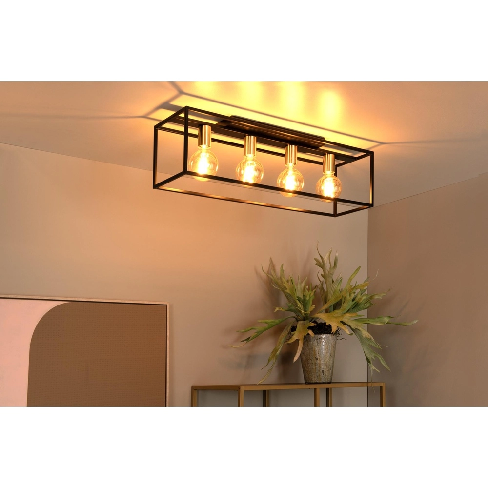 Deckenlampe Ruben Schwarzes 80 cm Rechteck Lucide 5411212010902
