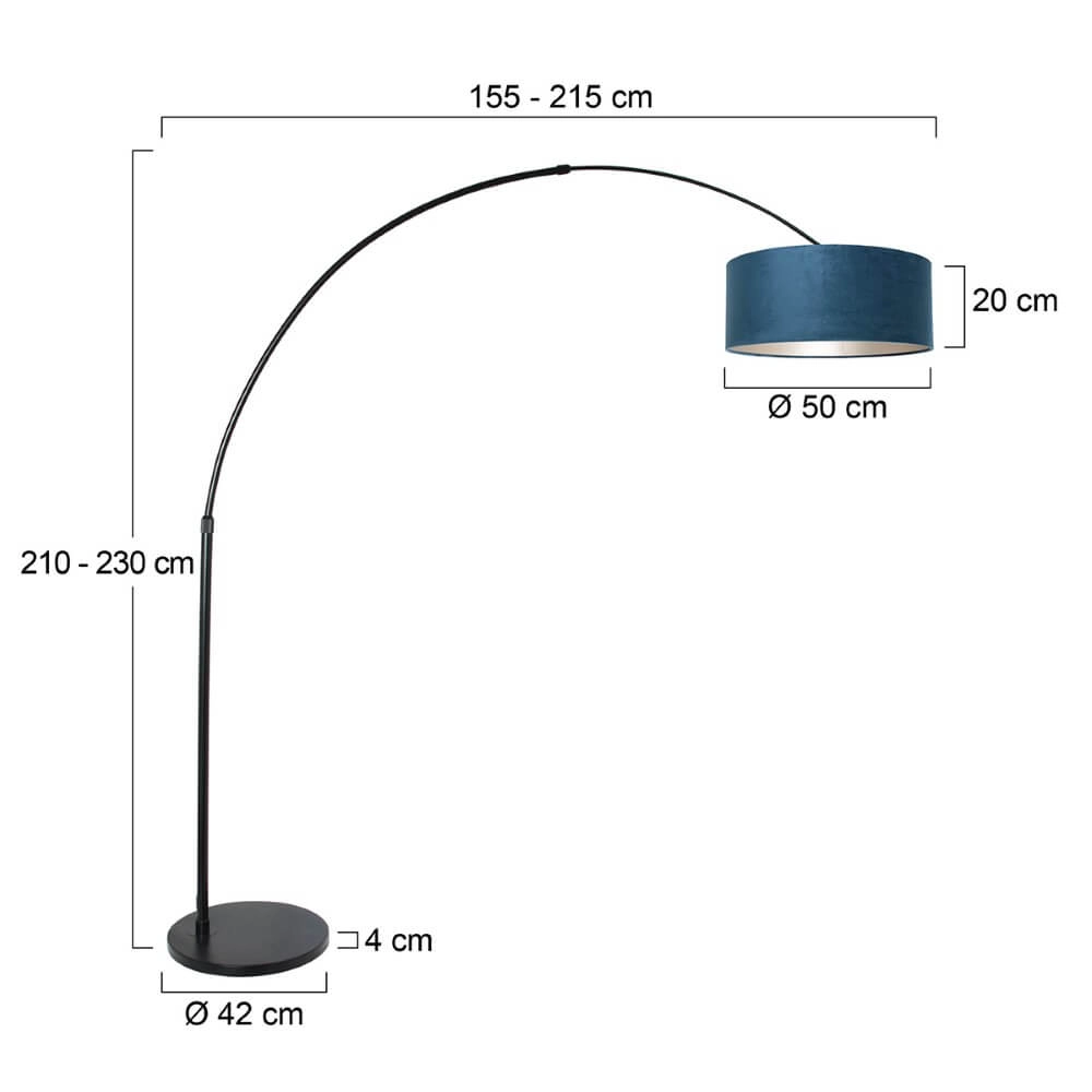 Ländliche Bogenlampe Sparkled Ø 42cm Steinhauer 8712746147308