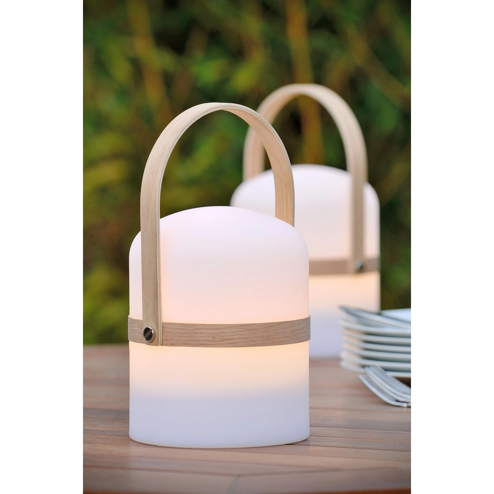 Wiederaufladbare Tischlampe Joe IP44 weiß Lucide 5411212061201