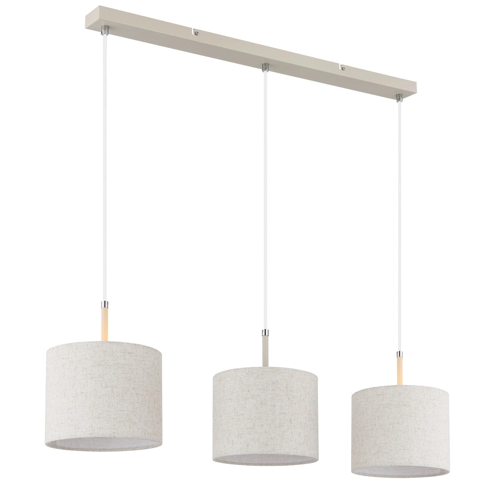 3-flammige Pendelleuchte Deleon sand braun gerade Globo 9007371578900
