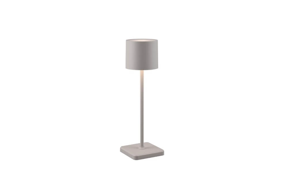 Wiederaufladbare Tischlampe Fernandez draußen grau Trio 4017807564341