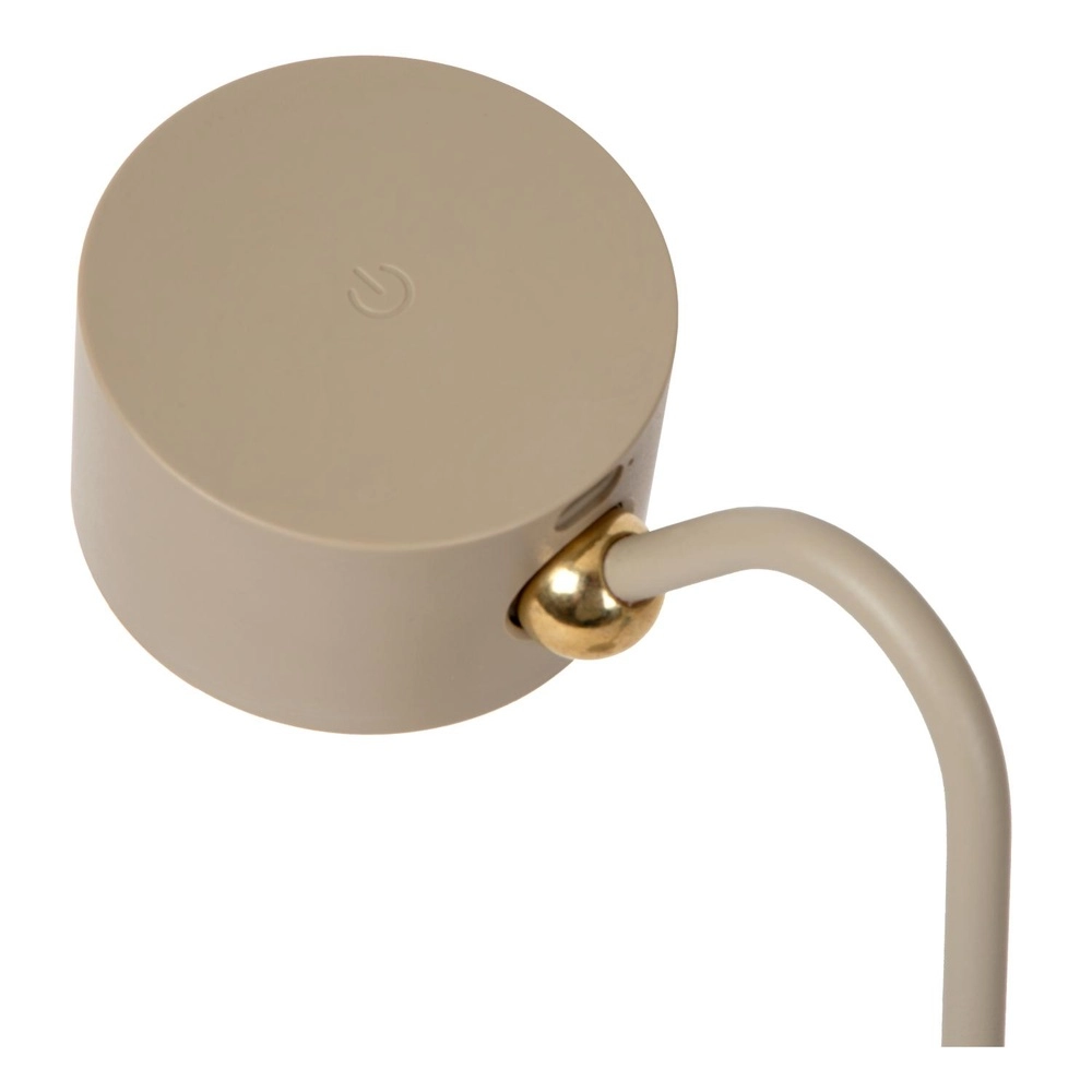 Wiederaufladbare Schreibtischlampe Jolan taupe Lucide 5411212461100