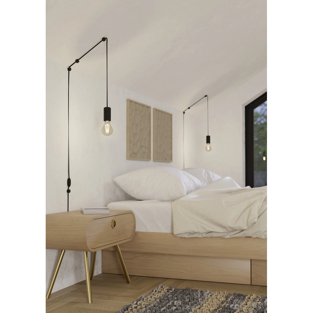 Flexibles Pendel Pinetina Schwarz mit Schalter Eglo 9008606281831