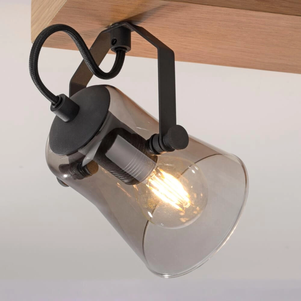 Deckenleuchte Green Langstrom Holz 2-flammig Just Light 4043689994877