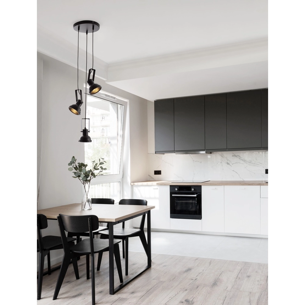Pendelleuchte Ruvi 3-flammig schwarz Lyora 5212017446336