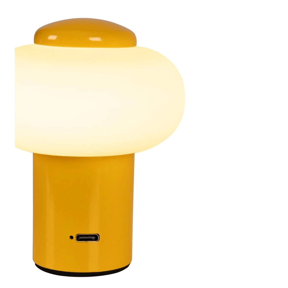 Wiederaufladbare Tischlampe Gustav Gelb Lucide 5411212442055