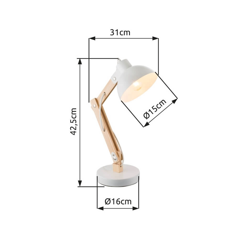 Schreibtischlampe Tongariro weiß Globo 9007371353965
