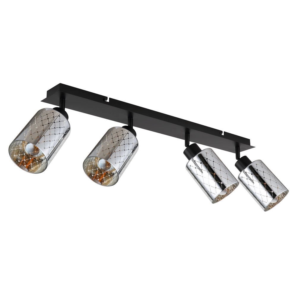 Design-Deckenlampe Alonso 4-Licht Schwarz Globo 9007371572250