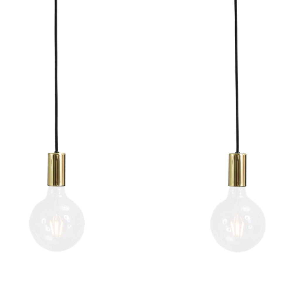 Pendelleuchte Concepto 3 Lichtschwarz mit gold Masterlight 8718121142371