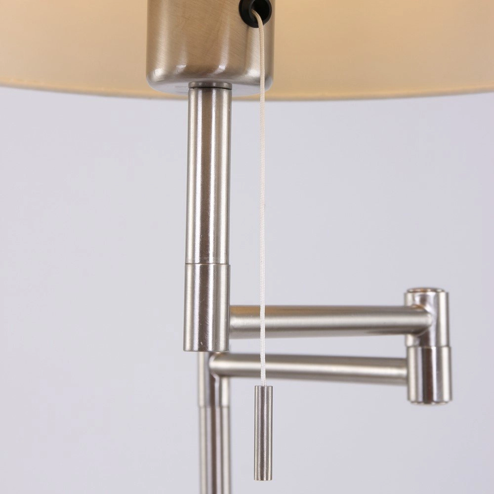Stehlampe Mexlite 154 cm Metallgrau mit weißer Kapuze Steinhauer 8712746048094