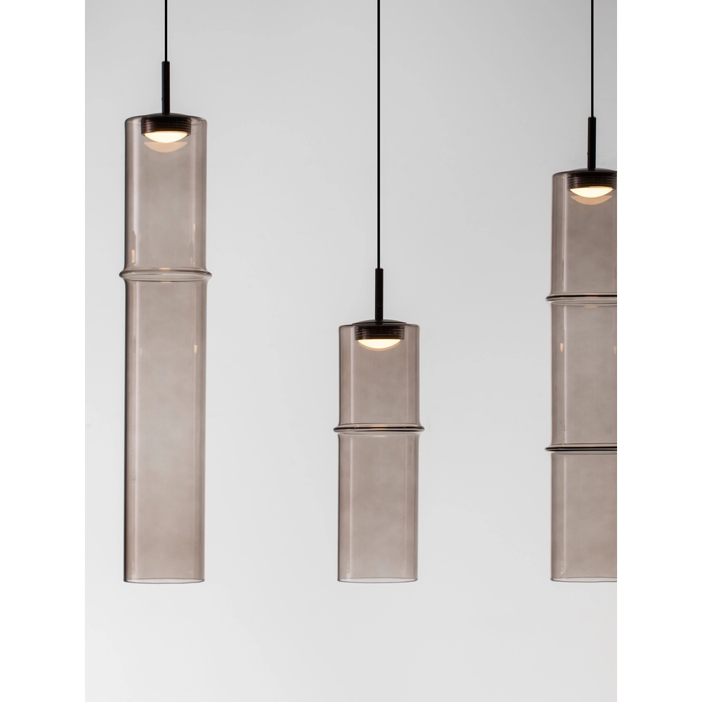 Einzigartige Pendelleuchte Sano gerades 5-flammiges Rauchglas Lyora 5212017474070
