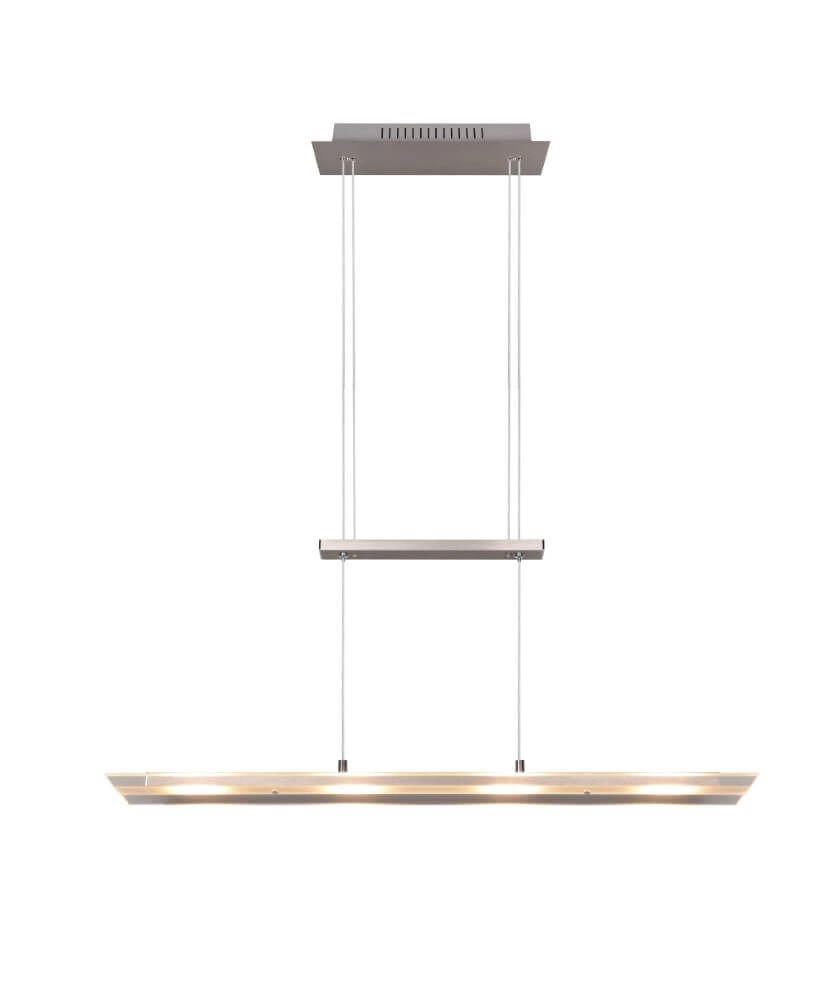 Hängelampe aus Glas Milos Nickel Trio 4017807588262