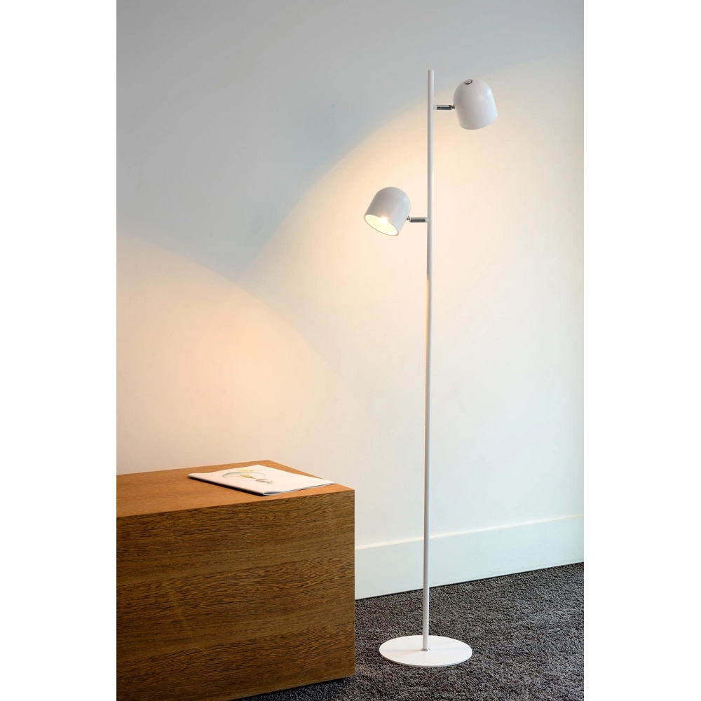 Stehlampe Skanska 2-Licht weiß Lucide 5411212030474
