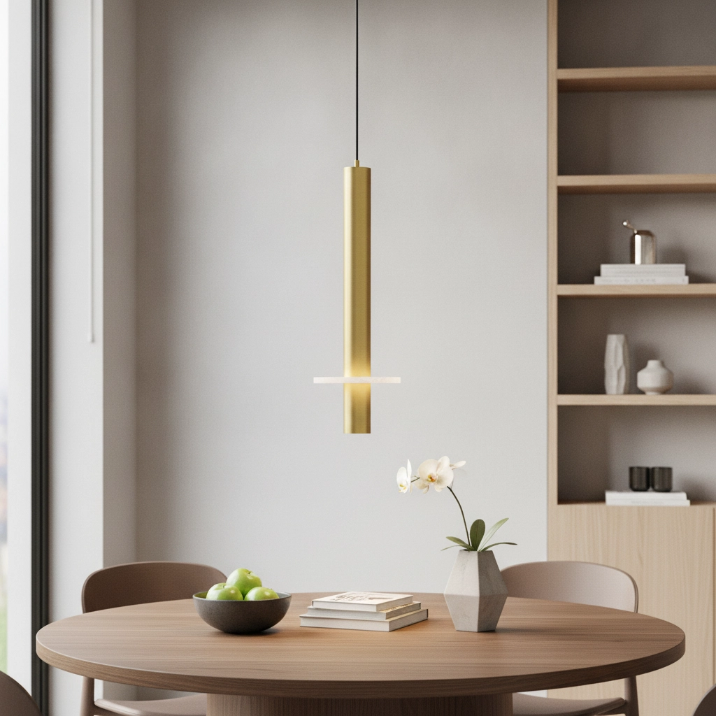 Design-Pendellampe Noemi Gold mit weißem Ø 11 cm