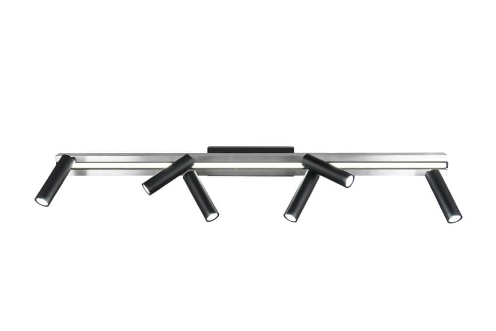 6-flammiger LED-Spot Zeno Metall mit Schwarz Trio 4017807627305