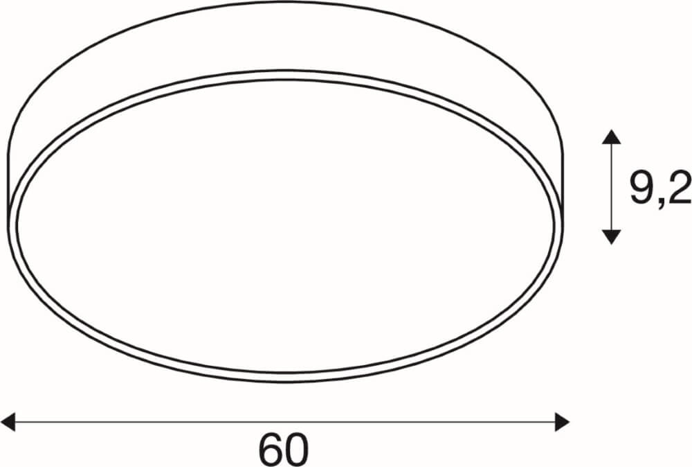 Deckenleuchte / Hängeleuchte Medo 60 weiß - CCT - Ø 60cm SLV 4024163276665
