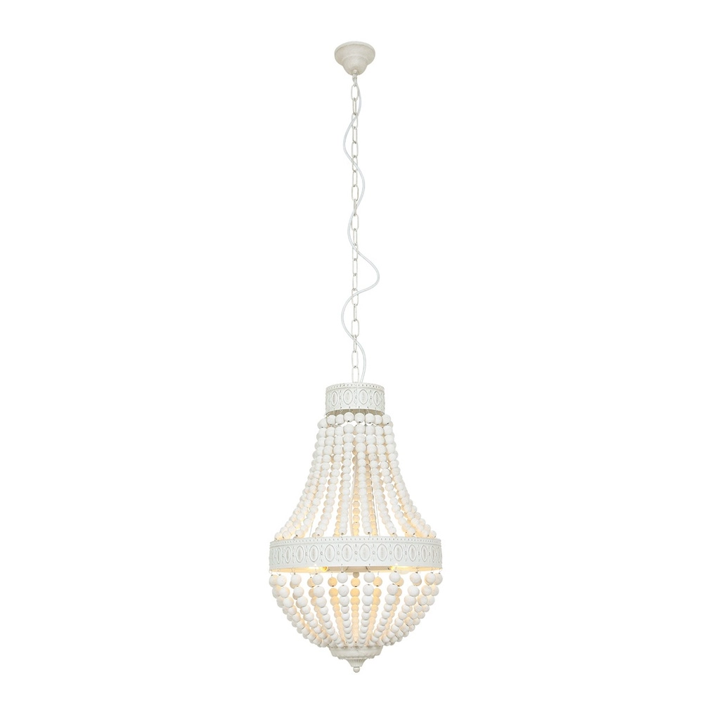 Weißer Kronleuchter Ella Ø 40cm Steinhauer 8712746132083