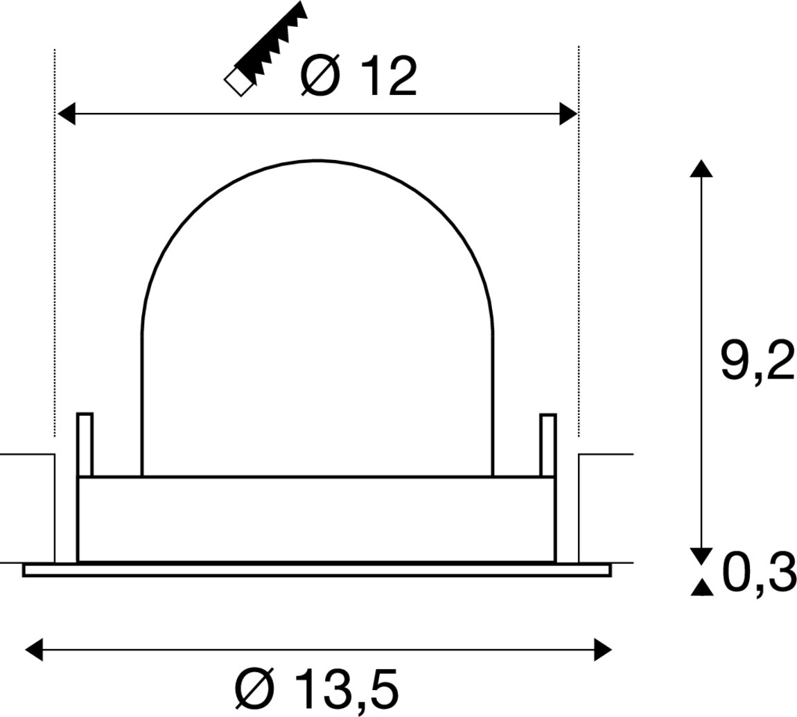 Einbau-Strahler Numinos Gimble M schwarz/chrom 4000K - 40gr SLV 4024163311724