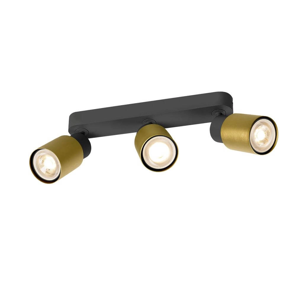 Spott Puri 2.0 Tube schwarz-gold 3-flammig