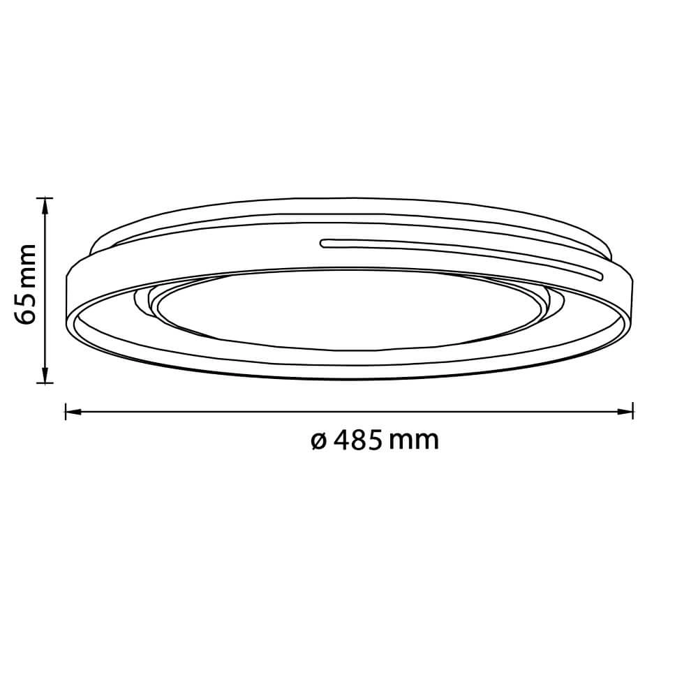 Deckenleuchte Barty Ø 48,5cm weiß Brilliant 4004353411328