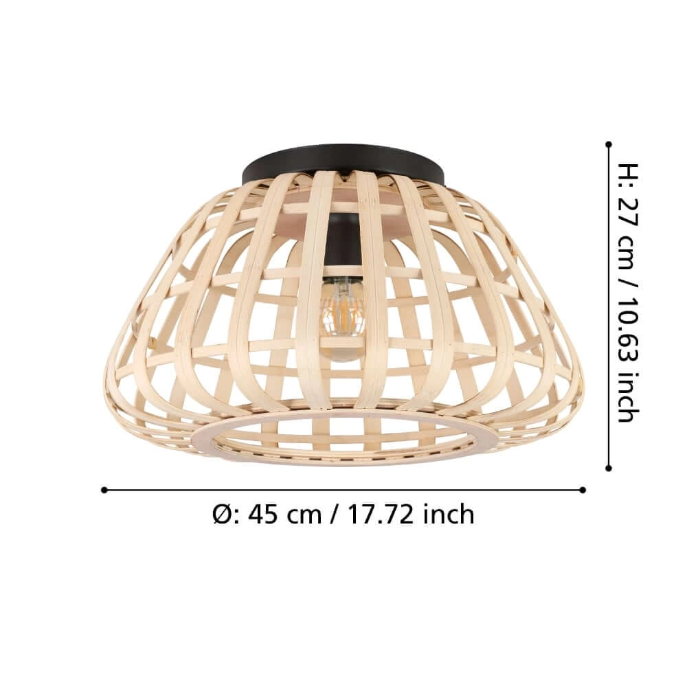 Deckenleuchte aus Rattan Montezuelo Ø 45cm Stars of Light 9008606240494