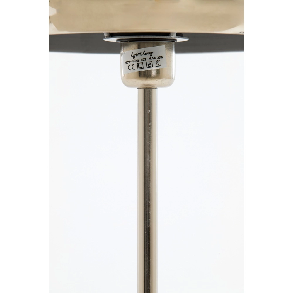 Tischlampe Surin Ø 22cm – glänzendes Nickel Light & Living 8717807743413