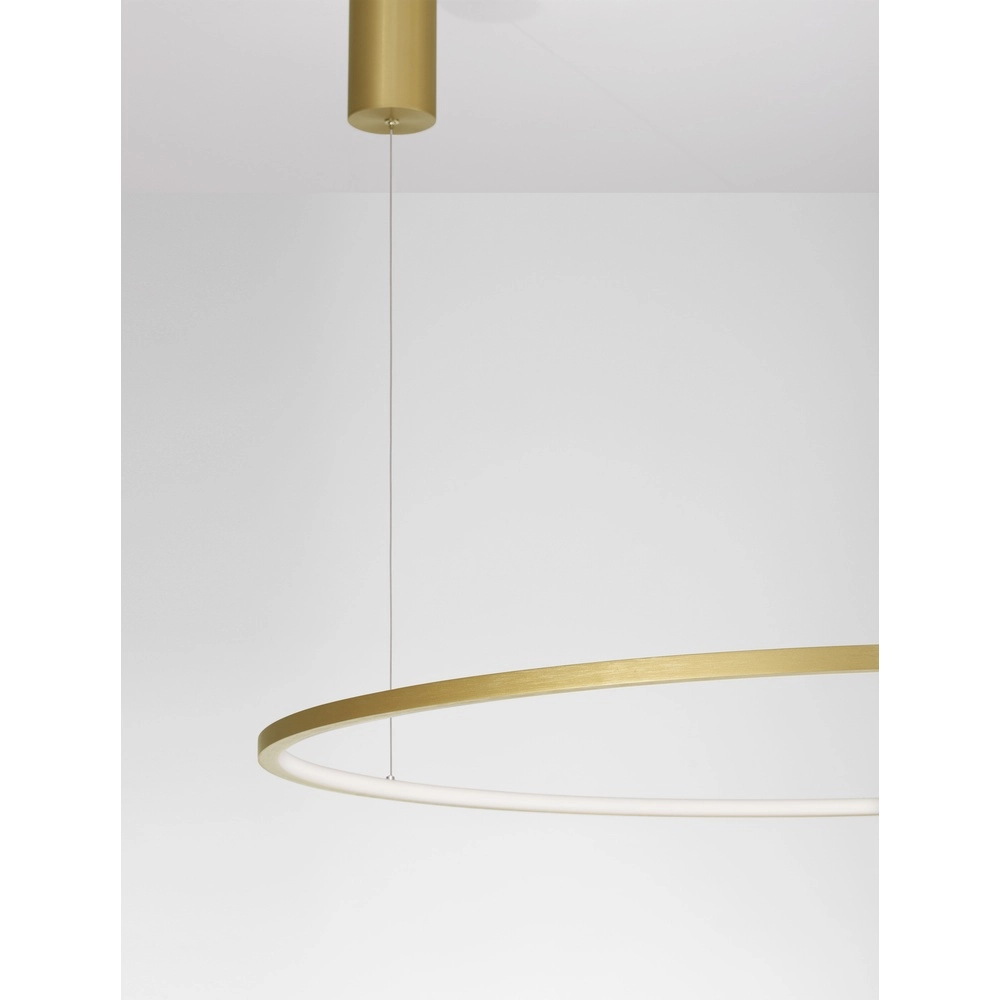 Runde Pendelleuchte Tarquin gold Ø 100cm Lyora 5212017438355