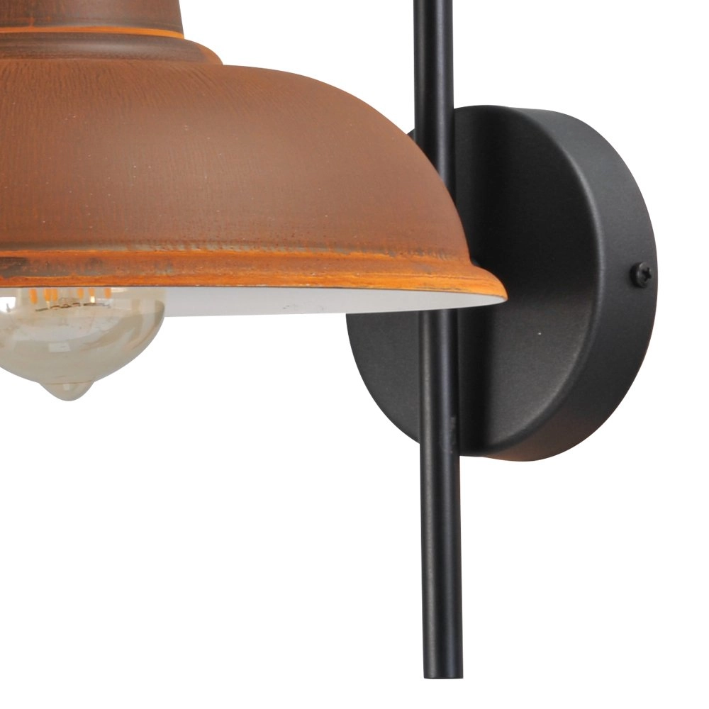 Wandlampe Industria 33 cm rostbraun mit schwarz Masterlight 8718121235806