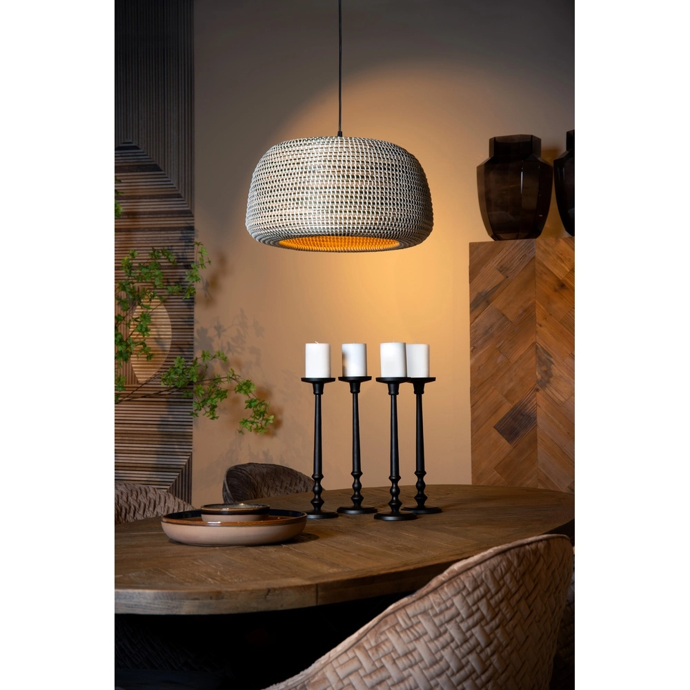 Seegras-Pendellampe Maduka Ø 47cm – braun Premium by Lucide 5411212106063