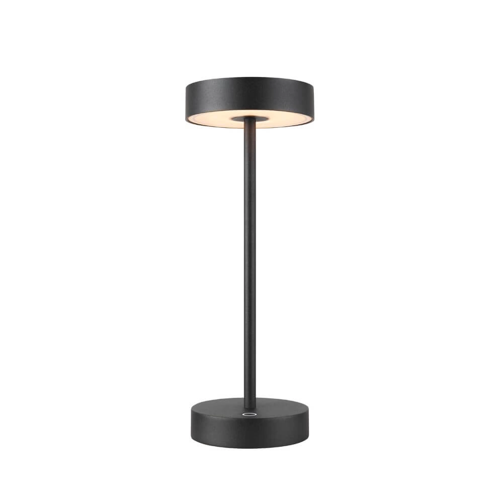 Tischlampe für den Außenbereich Vinolina schwarz - wiederaufladbar