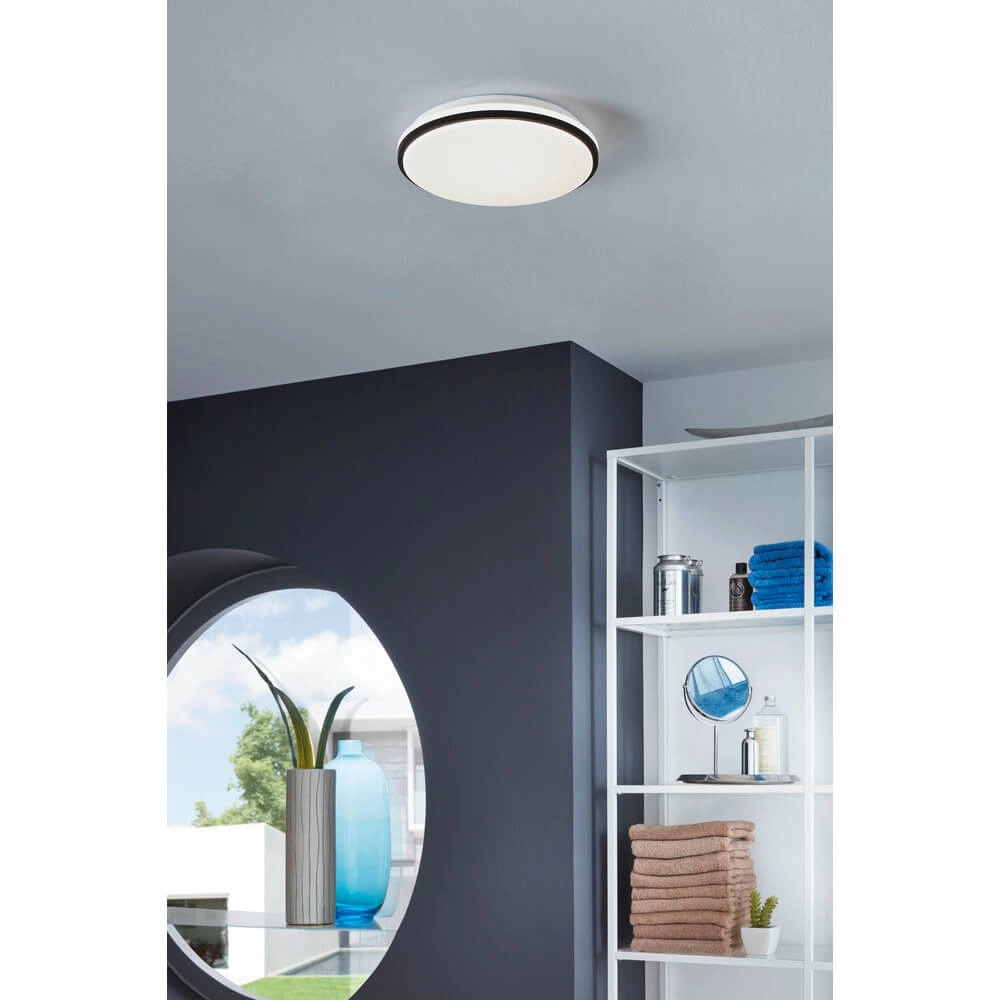 Deckenlampe Margidore schwarz mit weiß Ø 34cm Eglo 9008606313198