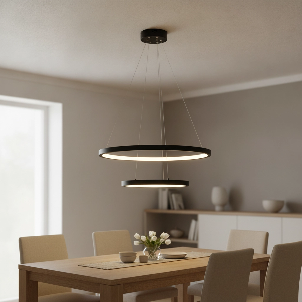 Schwarze Pendelleuchte Empatia Design doppelt