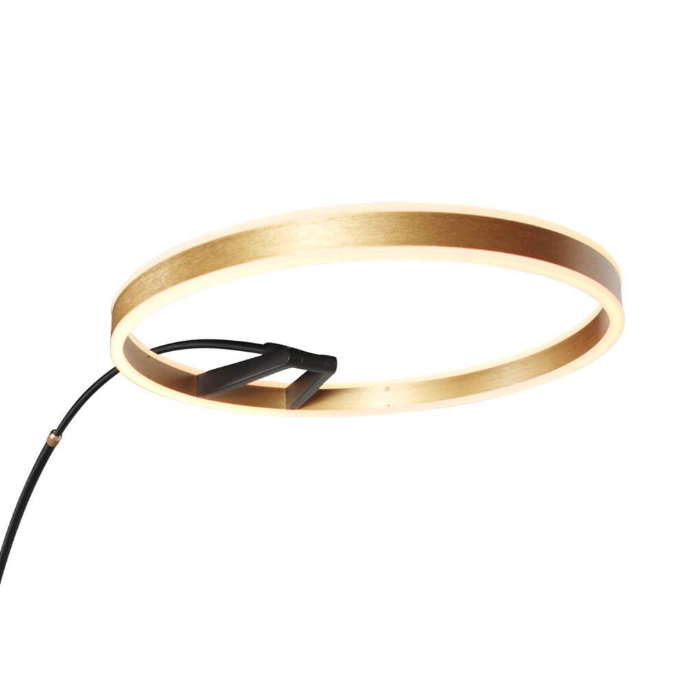 Design-Bogenlampe Ringlux schwarz mit gold Steinhauer 8712746177398