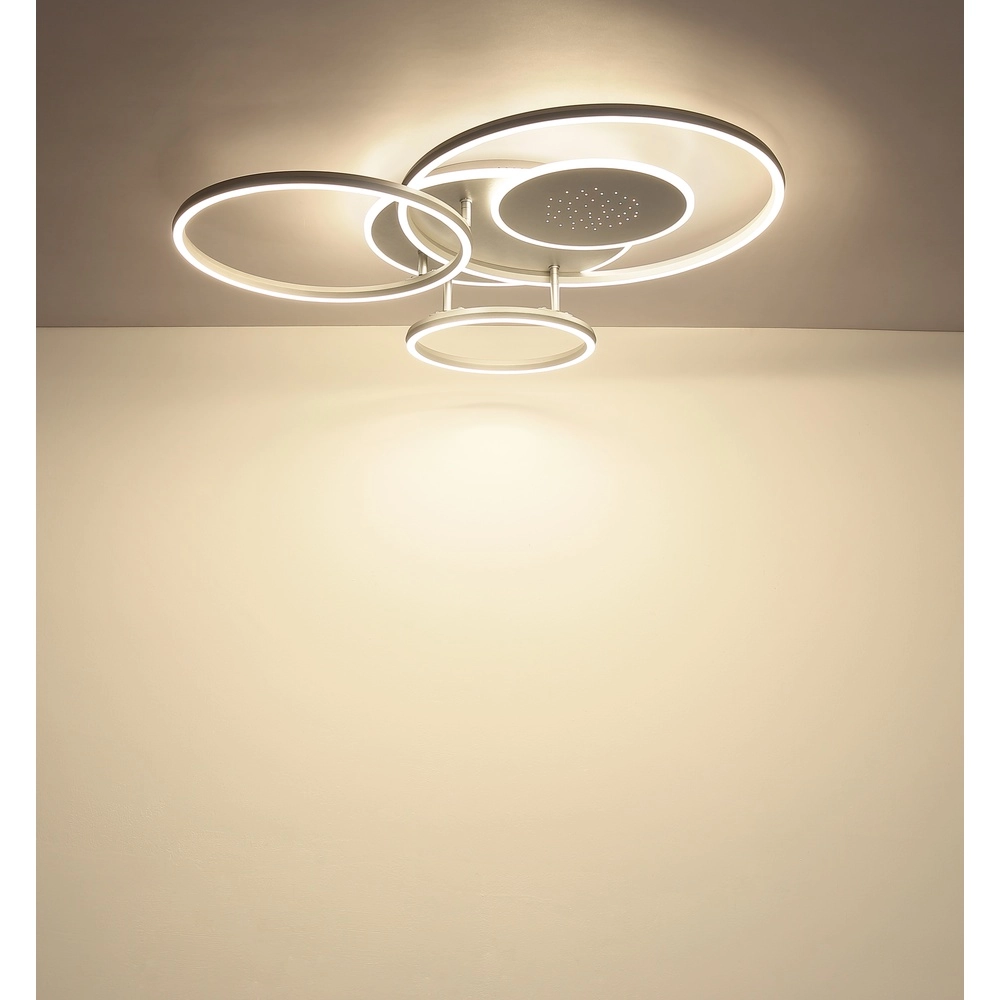 Moderne Deckenlampe Johnson Silbergrau 80,7 cm Globo 9007371583553