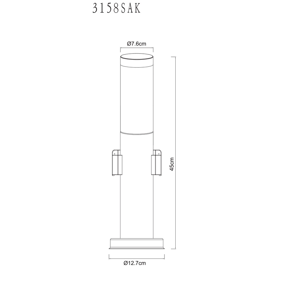 Gartenlampe Boston Anthrazit mit Sockel Globo 9007371430741