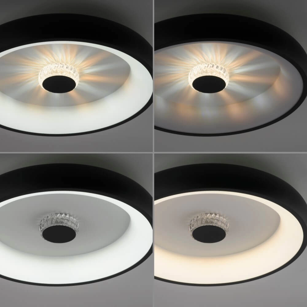 Runde Deckenleuchte Vertigo schwarz Ø 46,5cm Just Light 4043689994723