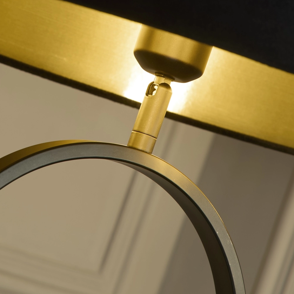 Stehlampe Modish schwarz mit schwarzer Kapuze Searchlight 5053423307534