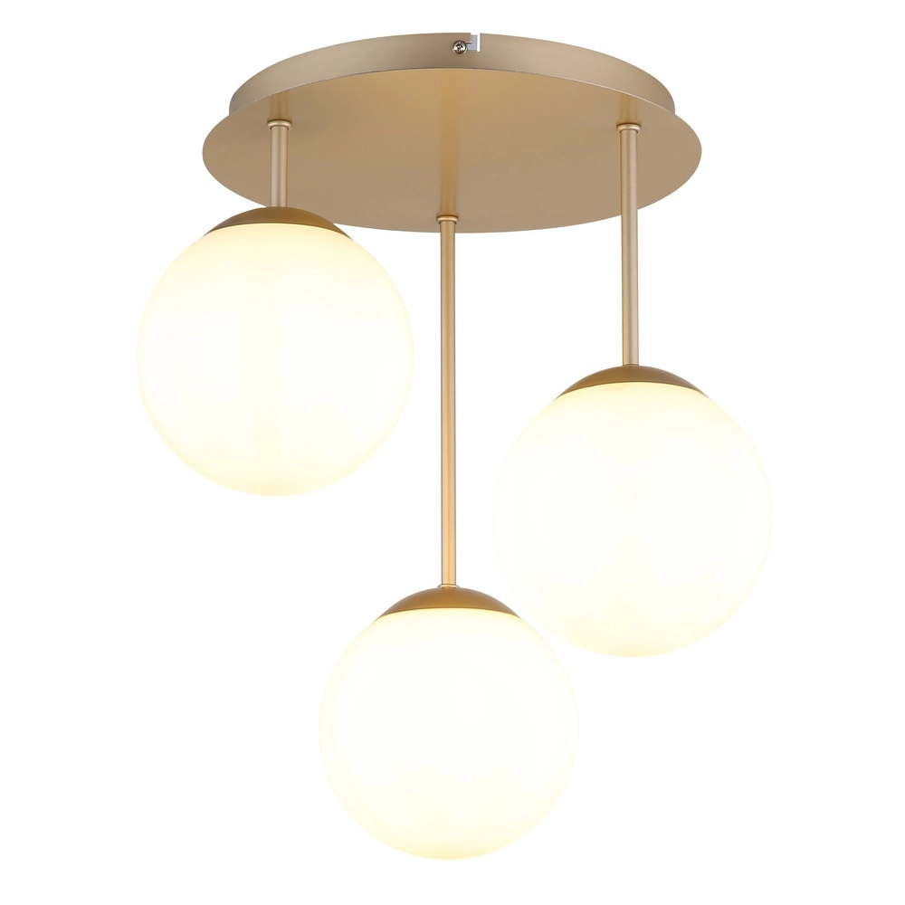 3-Licht Deckenlampe Harmon Champagner
