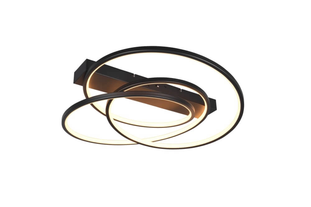 Schlafzimmer-Deckenlampe Darvin schwarz - 65cm